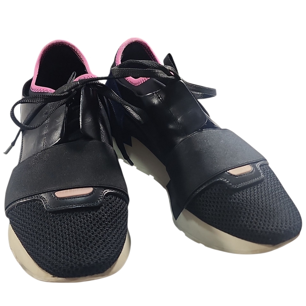 Balenciaga Black and Pink Women's Sneakers - Picture 2 of 15